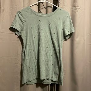 Cute green shirt with Pom trees!